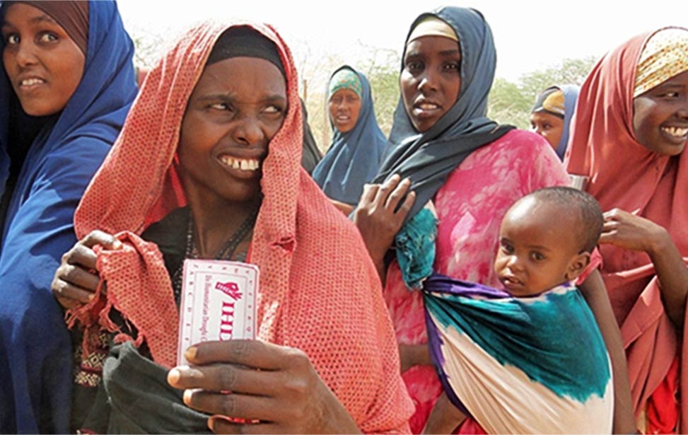 A Somali refugee in the Dadaab refugee camp in Kenya