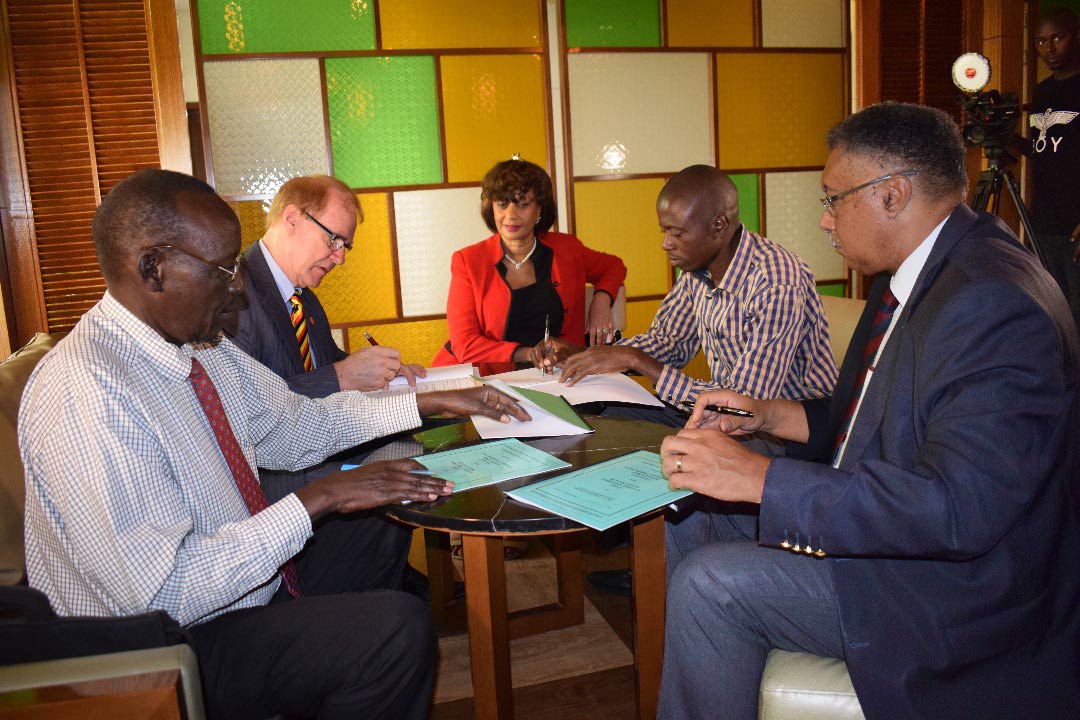 Gathering to sign the MoU