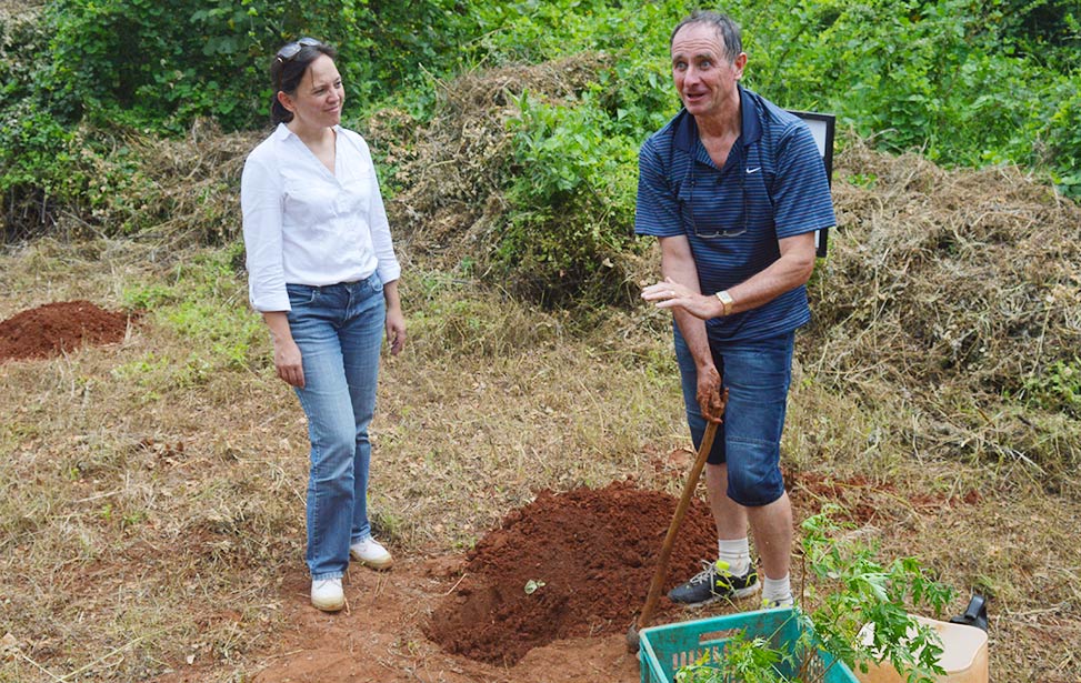 The Tradition for Visitors is to Plant a Tree