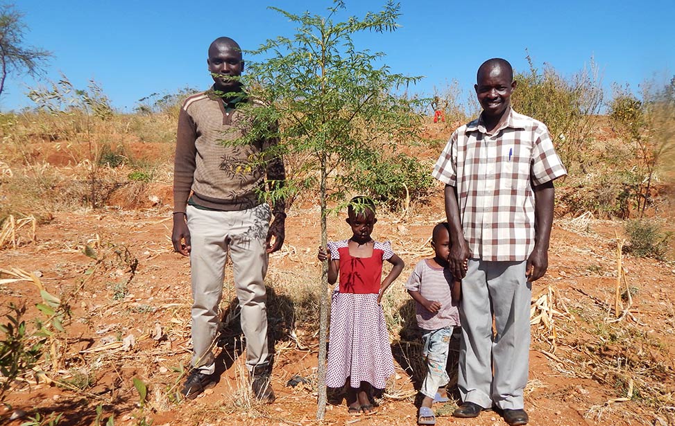 Agroforestry Agent Inspects Contract Farmer's Land