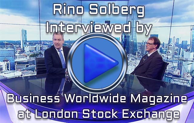 Our CEO Rino Solberg interviewed by Business Worldwide Magazine at London Stock Exchange