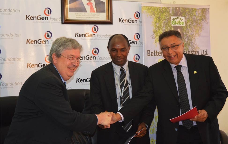 MoU signed between KenGen, Better Globe Forestry and Bamburi Cement